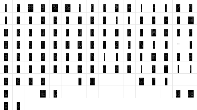 WagesRegular Negative Regular  glyph index