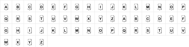 KR Popsicle Regular  glyph index