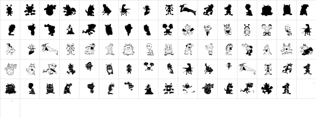 ArtMonsters Regular  glyph index