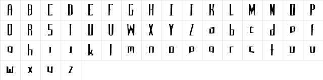 Mandible Mama Regular  glyph index