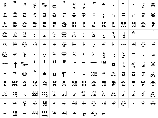 a_AvanteTitulStr Heavy  glyph index
