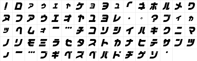 Vifam Regular  glyph index