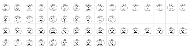 101! JackZ 1 Regular  glyph index