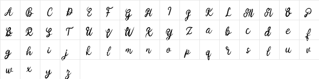 Enofive Regular  glyph index