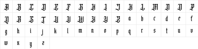 Clockwork Free Regular  glyph index