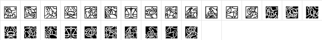 Rashi SymboLys Normal  glyph index