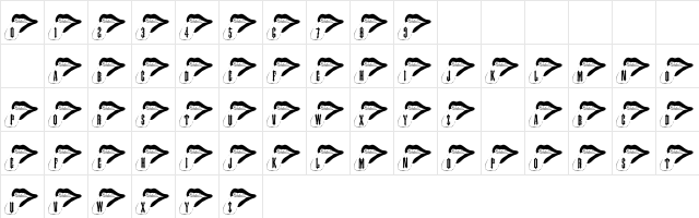 101! Kat Getz Pierced Regular  glyph index