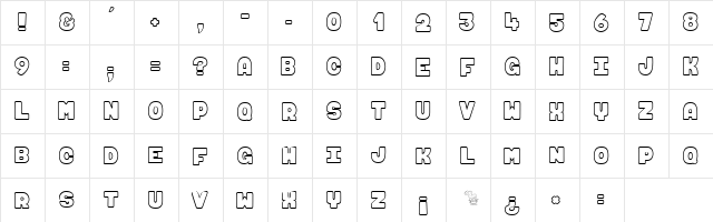Maki & Fugu Regular  glyph index