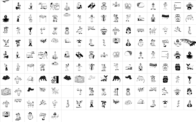 Hispaniola Regular  glyph index