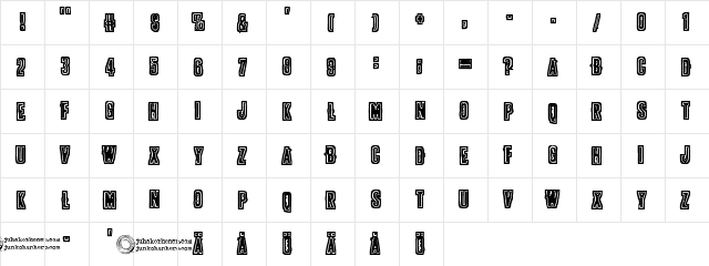 POLLUX9201 Regular  glyph index