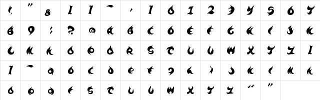 TE-7002 Medium  glyph index