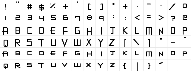 Dubstep Dungeons Regular  glyph index