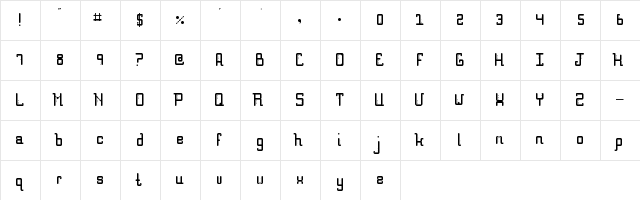 dottatella Regular  glyph index