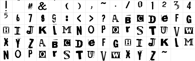 For The One Hundreth Time Regular  glyph index