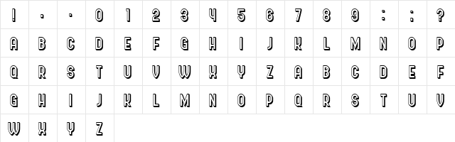 Policemen 3D  glyph index