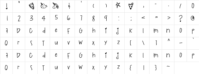 IndigoRacers Medium  glyph index