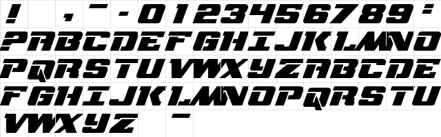 NFL RedZone Regular  glyph index