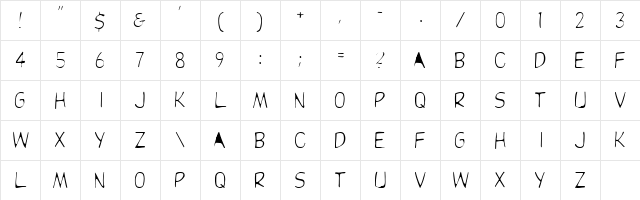 OxbowCaps Normal  glyph index
