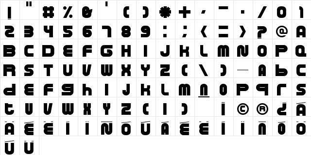 BASSEL Bold  glyph index