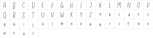 Sagittaria FREE Regular  glyph index