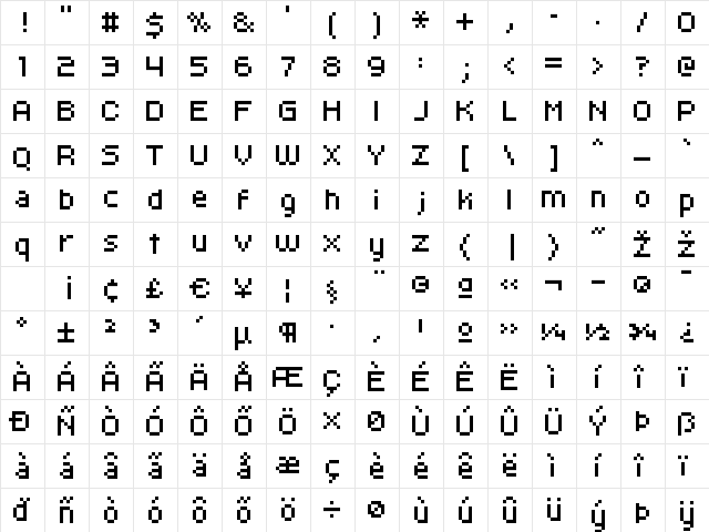 kroeger 06_56 Regular  glyph index