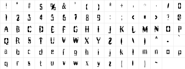 Get Burnt Regular  glyph index