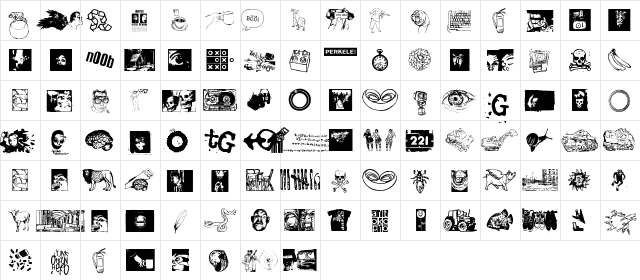 jungodingbats Regular  glyph index