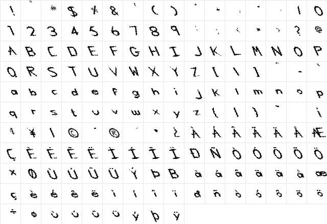 FZ HAND 5 SPIKED LEFTY Normal  glyph index