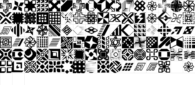 CarrDingbats1 Regular  glyph index