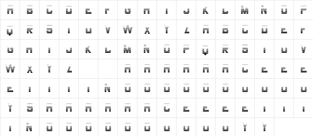 THECHAMP DEMO Gradient Regular  glyph index