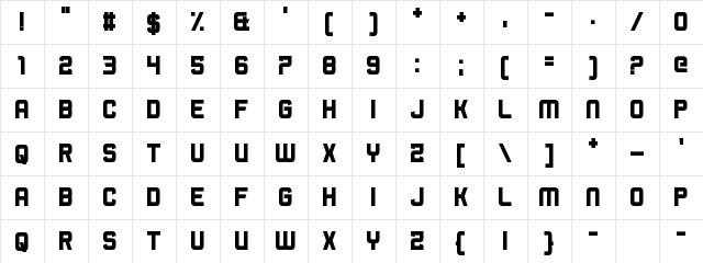 Bromine Cocktail Regular  glyph index