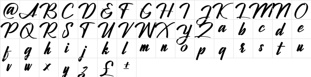 Jhanttan Personal Use Only Regular  glyph index