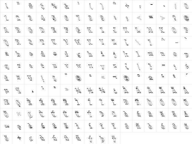 FZ ROMAN 27 HOLLOW LEFTY Normal  glyph index