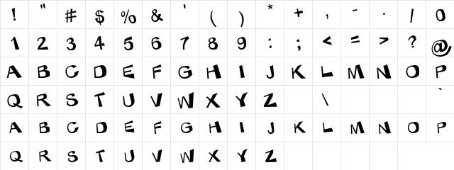 Quick Fence Regular  glyph index