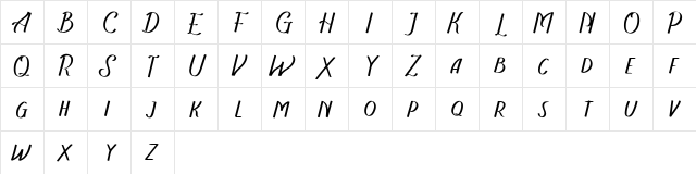 The Recolista FREE Regular  glyph index