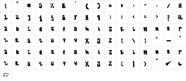 King Of The Dragonflies Regular  glyph index