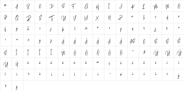 Exposedly Personal Use Regular  glyph index
