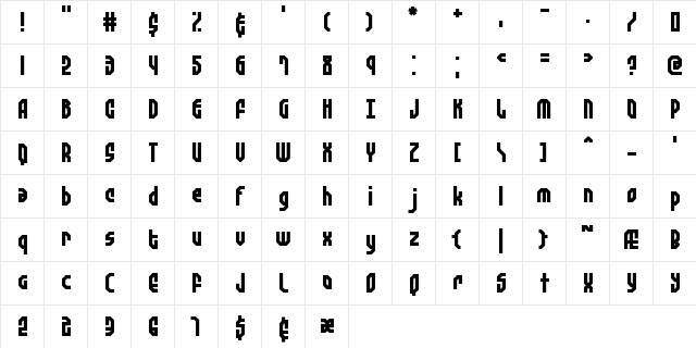Zephyrean Gust BRK Normal  glyph index