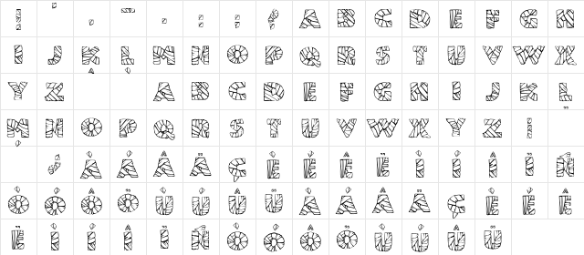 JMH Mummy Regular  glyph index