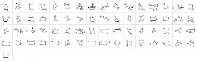 MiniPics BorderlineSpurt  glyph index