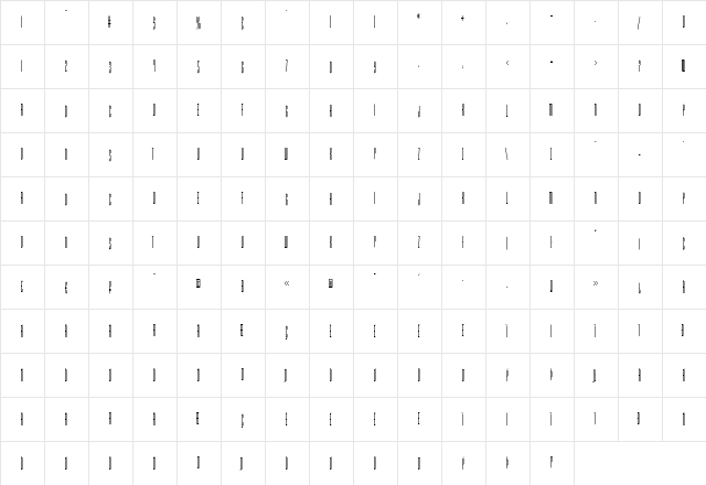 MacroscopicC Regular  glyph index