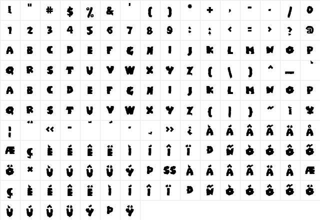 LTCerny Medium  glyph index