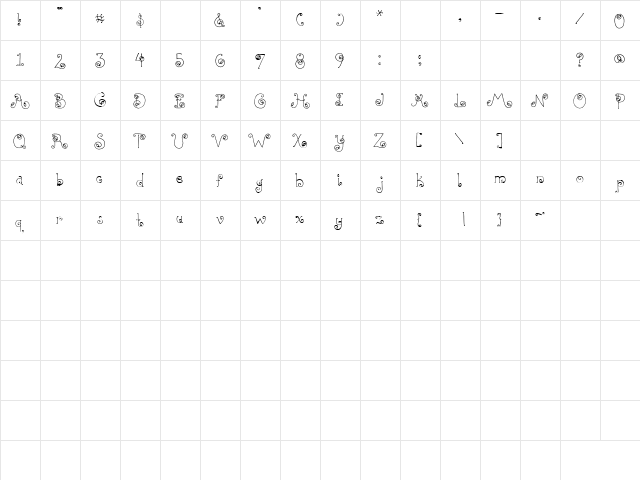 LD Christmas Bulbs Regular  glyph index