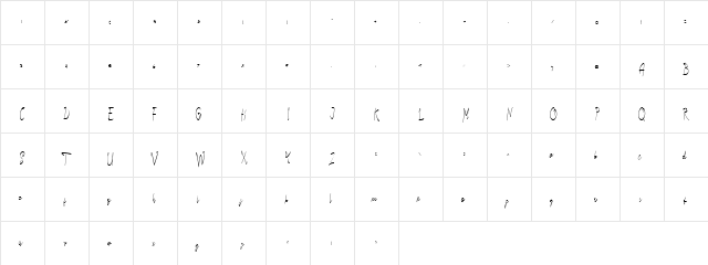Whinter Regular  glyph index