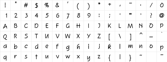 Euclair Regular  glyph index
