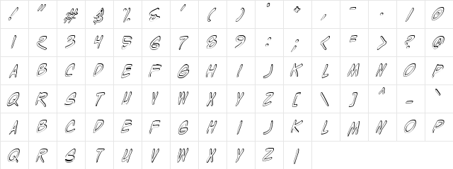 Wyld Stallyns Shadow Shadow  glyph index