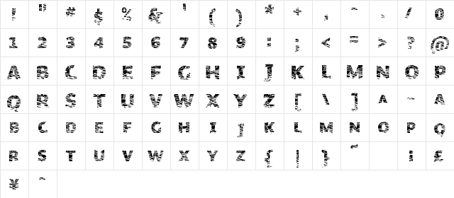 OrganicNature Regular  glyph index