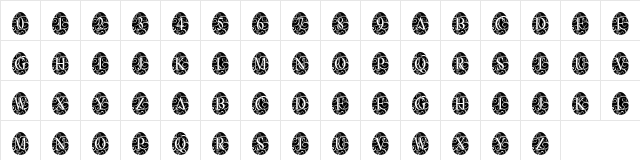 Easters_Here Regular  glyph index