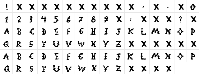 Orphanage Riot 1  glyph index