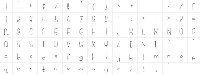 LOT Seeds Regular  glyph index